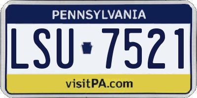 PA license plate LSU7521