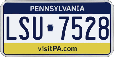 PA license plate LSU7528