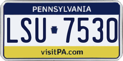 PA license plate LSU7530