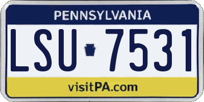 PA license plate LSU7531