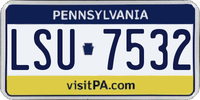 PA license plate LSU7532