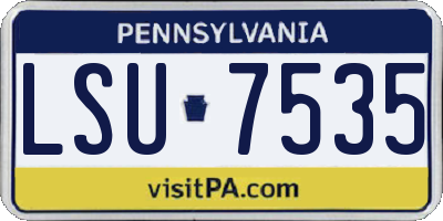 PA license plate LSU7535