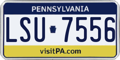 PA license plate LSU7556
