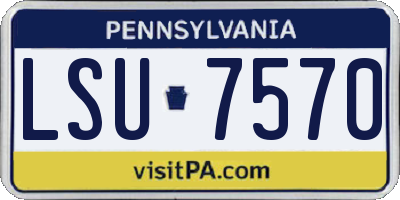 PA license plate LSU7570