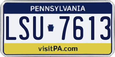 PA license plate LSU7613