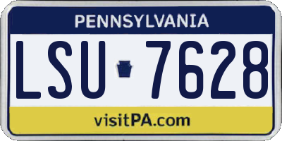 PA license plate LSU7628