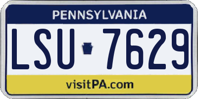 PA license plate LSU7629