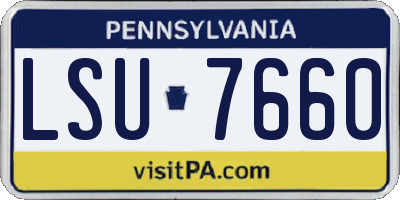 PA license plate LSU7660