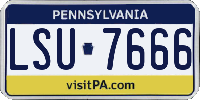 PA license plate LSU7666