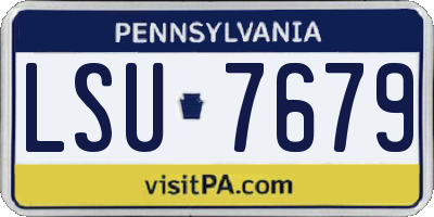 PA license plate LSU7679