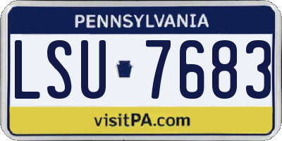 PA license plate LSU7683