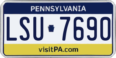 PA license plate LSU7690