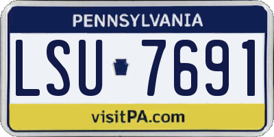 PA license plate LSU7691