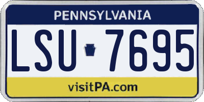 PA license plate LSU7695