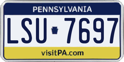 PA license plate LSU7697