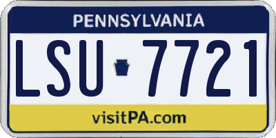 PA license plate LSU7721