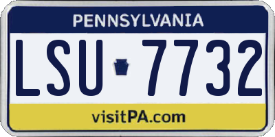 PA license plate LSU7732