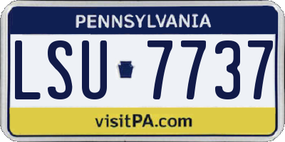 PA license plate LSU7737