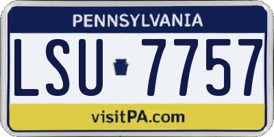 PA license plate LSU7757