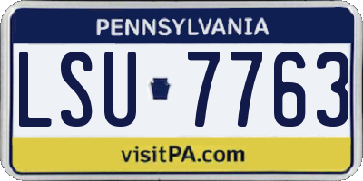 PA license plate LSU7763
