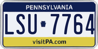 PA license plate LSU7764