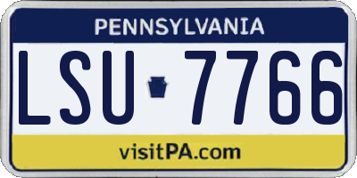 PA license plate LSU7766