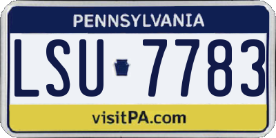 PA license plate LSU7783
