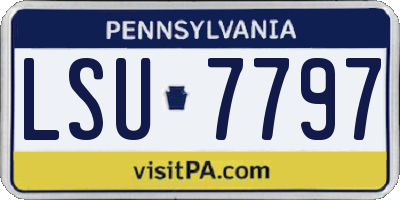 PA license plate LSU7797
