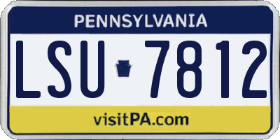 PA license plate LSU7812