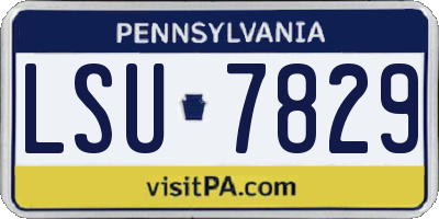 PA license plate LSU7829