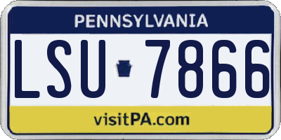 PA license plate LSU7866