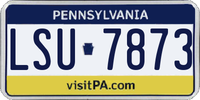 PA license plate LSU7873