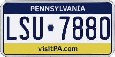 PA license plate LSU7880