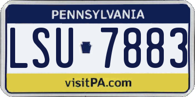 PA license plate LSU7883