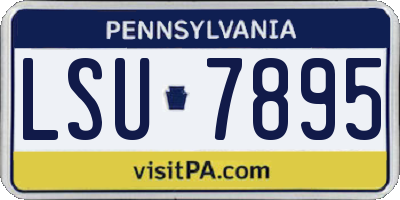 PA license plate LSU7895