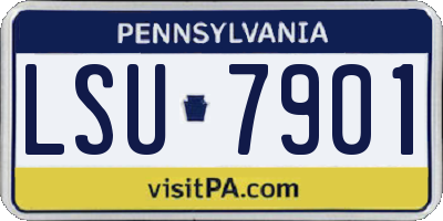 PA license plate LSU7901