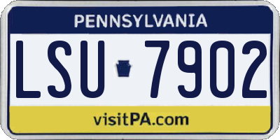 PA license plate LSU7902