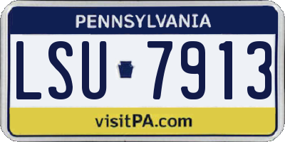 PA license plate LSU7913