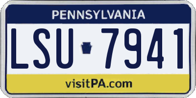 PA license plate LSU7941
