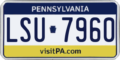 PA license plate LSU7960