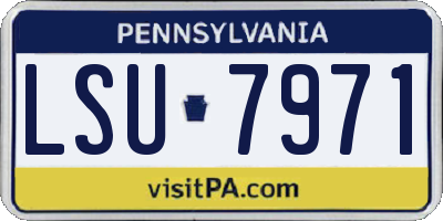 PA license plate LSU7971