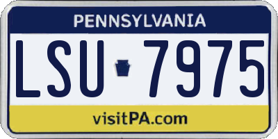 PA license plate LSU7975