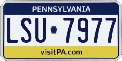 PA license plate LSU7977