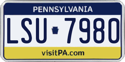 PA license plate LSU7980
