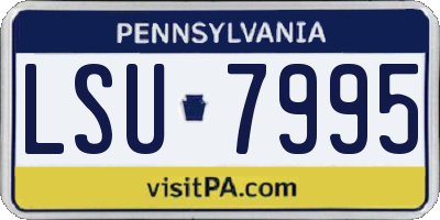 PA license plate LSU7995