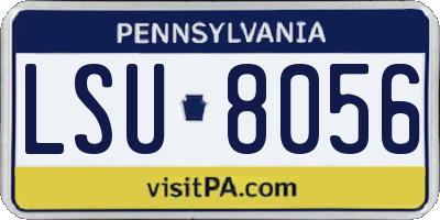 PA license plate LSU8056