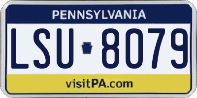 PA license plate LSU8079