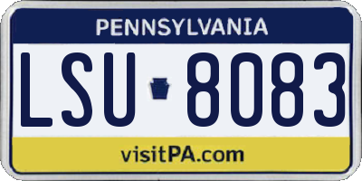 PA license plate LSU8083