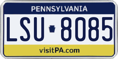 PA license plate LSU8085