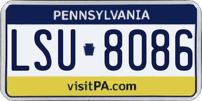 PA license plate LSU8086